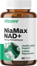 NiaMax NAD+ Supplement – 300mg Niacinamide Riboside per Capsule – High-Potency NAD+ Precursor for Energy, Healthy Aging & Metabolic Function – Vegan, Non-GMO, Gluten-Free (90 Capsules)