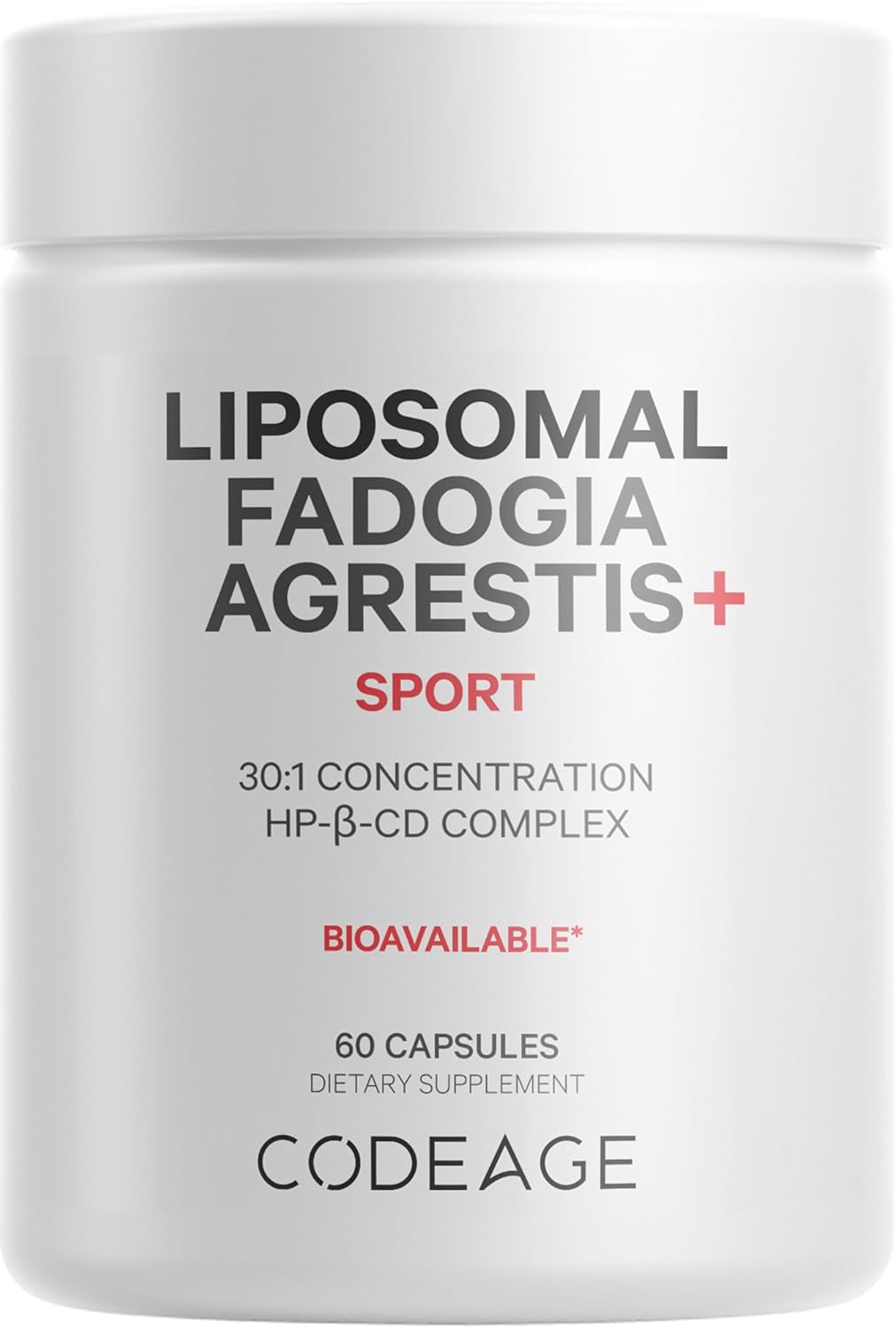 Codeage Liposomal Fadogia Agrestis 600mg Supplement - Fadogia Agrestis 30:1 Extract, Vitamin D3, Zinc, Fenugreek, BioPerine Black Pepper - 2-Month Supply - Liposomal Delivery - Non-GMO, 60 Capsules