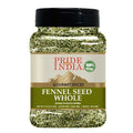 Pride of India - PACK of 6 - Fennel Seed Whole – Gourmet Spice – Fresh & Aromatic – Mouth Freshener – GMO/Gluten Free – Flavoring for bakes, meat & more – Easy to Use – 8 oz. Medium Dual Sifter Jar
