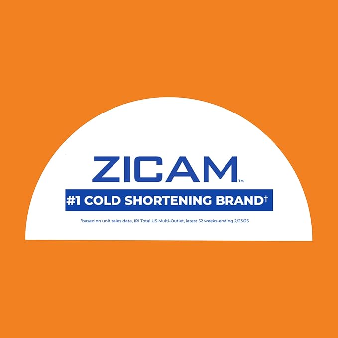Zicam Ultra Cold Remedy Zinc Rapidmelts, Orange Cream Flavor, Homeopathic, Cold Shortening Medicine, Shortens Cold Duration, Sugar-Free, Dye-Free, 18 Count