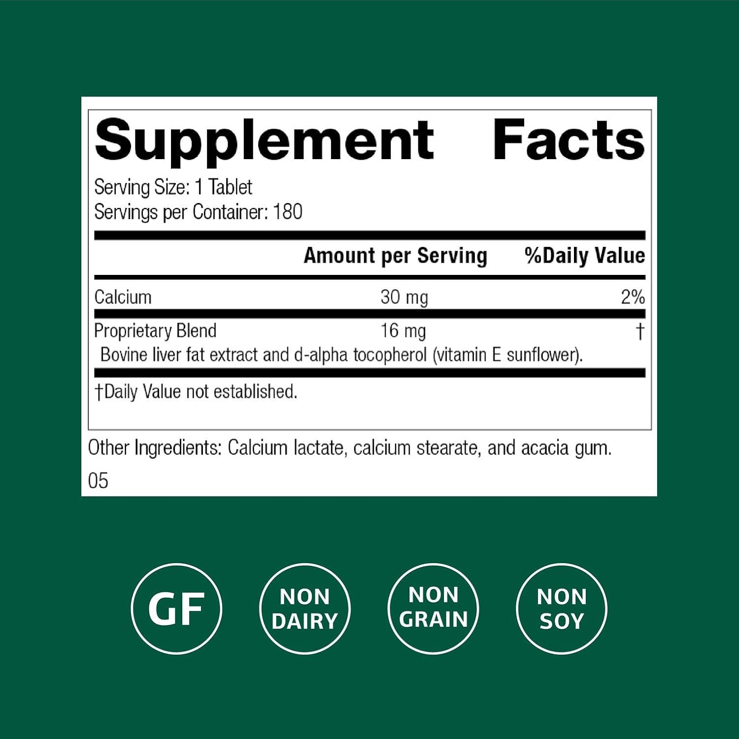 Standard Process Inc. Antronex - Whole Food Immune System Support and Liver Health Supplement with Calcium - 180 Tablets