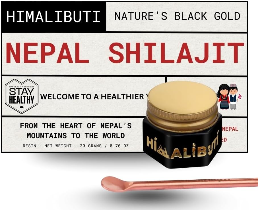 Nepal Shilajit Resin 20g, Pure Himalayan Shilajit for Men & Women shilajit Wellness nest,Pure Resin Organic,WHO-GMP Certified,Organic Testosterone Wellness