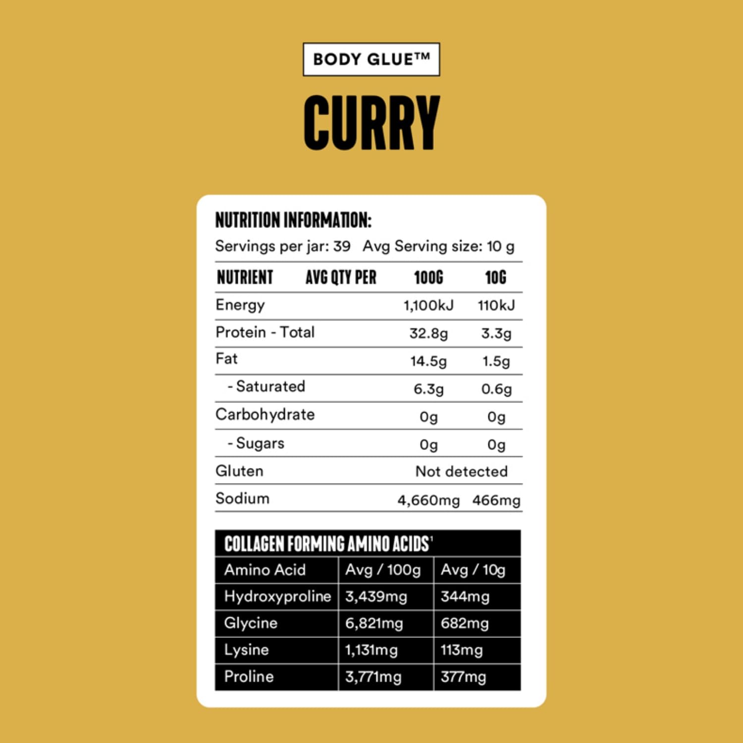 Gevity Rx Bone Broth Body Glue ® - CURRY - Bone Broth - Concentrate - 10x more collagen* - 39 servings - Sip, Cook, Create - 100% Grass Fed Beef Bones- 9.75 Litres, 329 Fl. Oz. (13.75 Ounce, Curry)