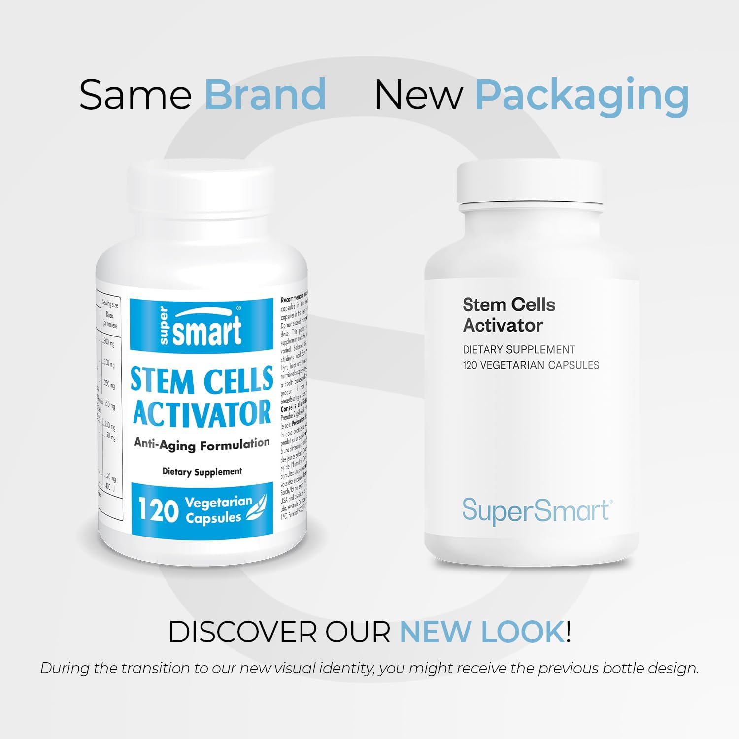 Supersmart Stem Cells Activator (Advanced Formula) - with Astragaloside, Fuidocan - Natural Stem Cells Supplement | Non-GMO & Gluten Free - 120 Vegetarian Capsules