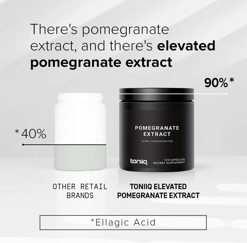 Pomegranate Extract - Ultra High Potency 35:1 Extract with 90% Ellagic Acid - Highly Concentrated - Third-Party Lab Tested - 120 Capsules