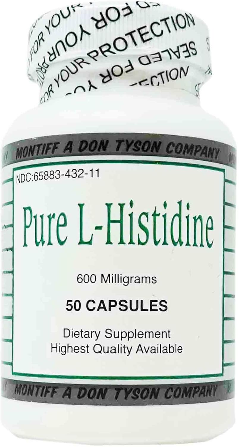 Pure L-Histidine 600 mg 50 caps