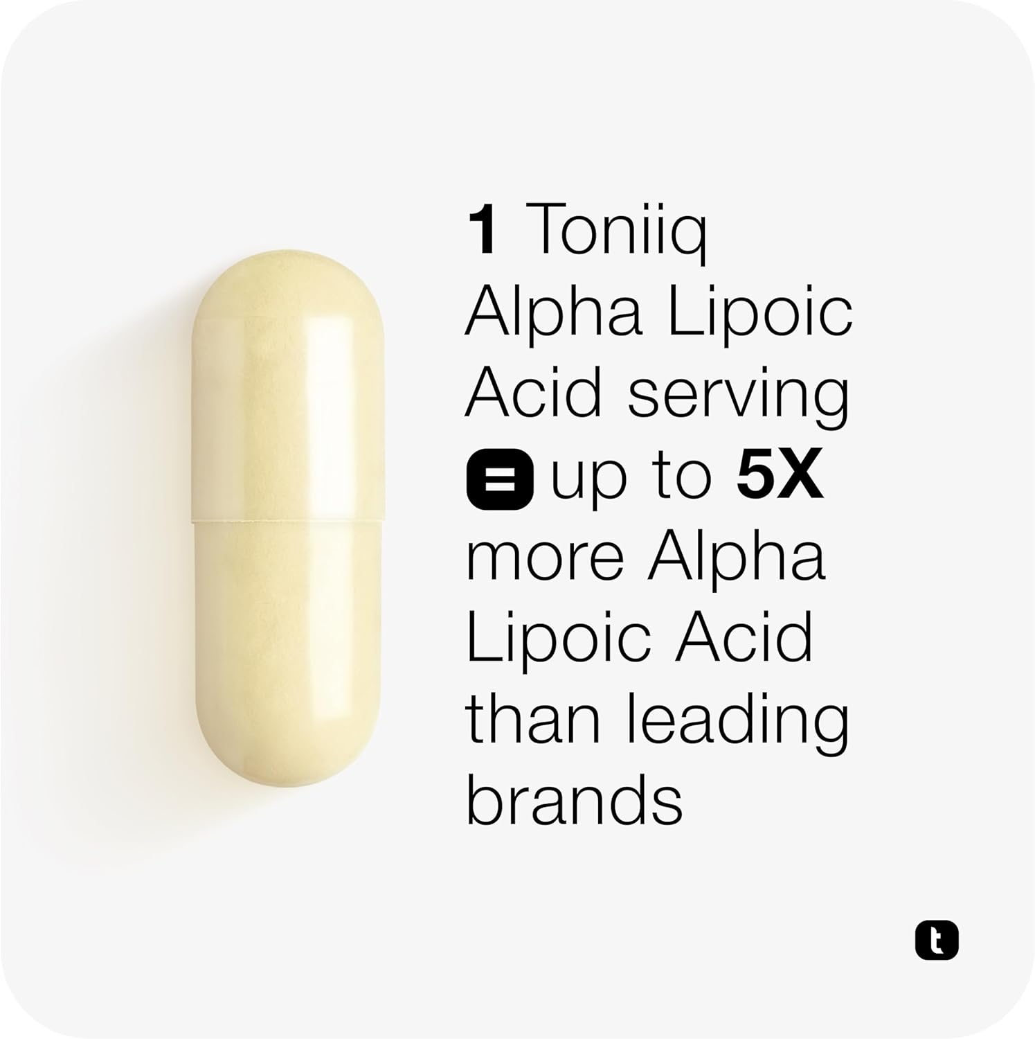 Toniiq 1000mg Ultra High Strength Alpha Lipoic Acid Capsules - Highly Purified 99%+ USP Standard - 120 Capsules ALA Supplement