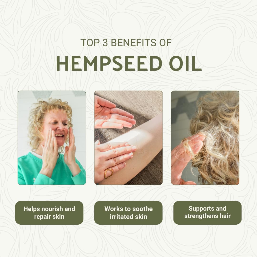 Hemp Seed Oil for Skin, Hair and Body Direct from Hemp Oil Canada - Cold Pressed Hemp Seed Oils 4 Gallon