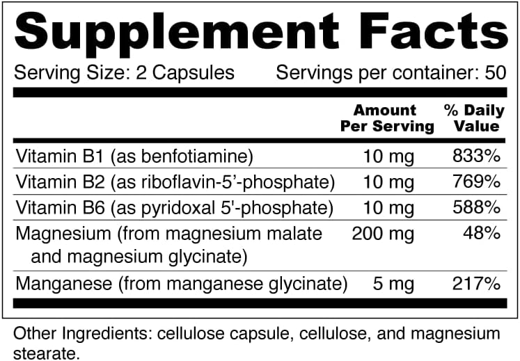 Muscle Mag - Highly Absorbable Magnesium Formula for Muscle Heath - with Magnesium Malate & Glycinate (100 Capsules)