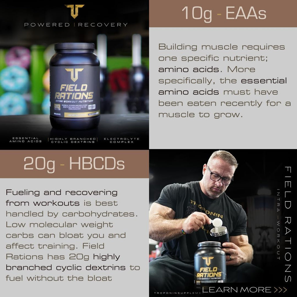 Field Rations Intra-Workout Nutrition | Maximize Muscle Protein Synthesis | Electrolytes | Maximize Pump and Recovery