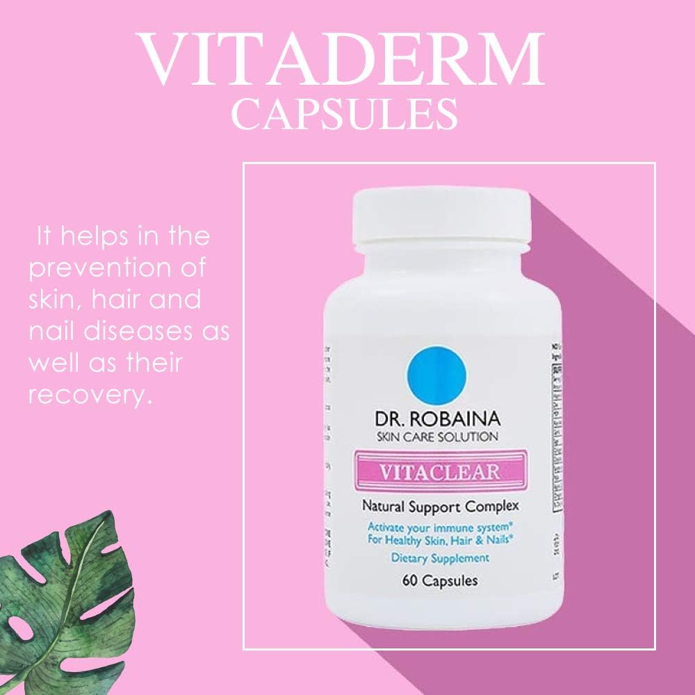 Dr. Robaina VITADERM Vitaclear Complex - Boosts Immune System for Healthy Skin, Hair, and Nails - Recovery and Prevention Support