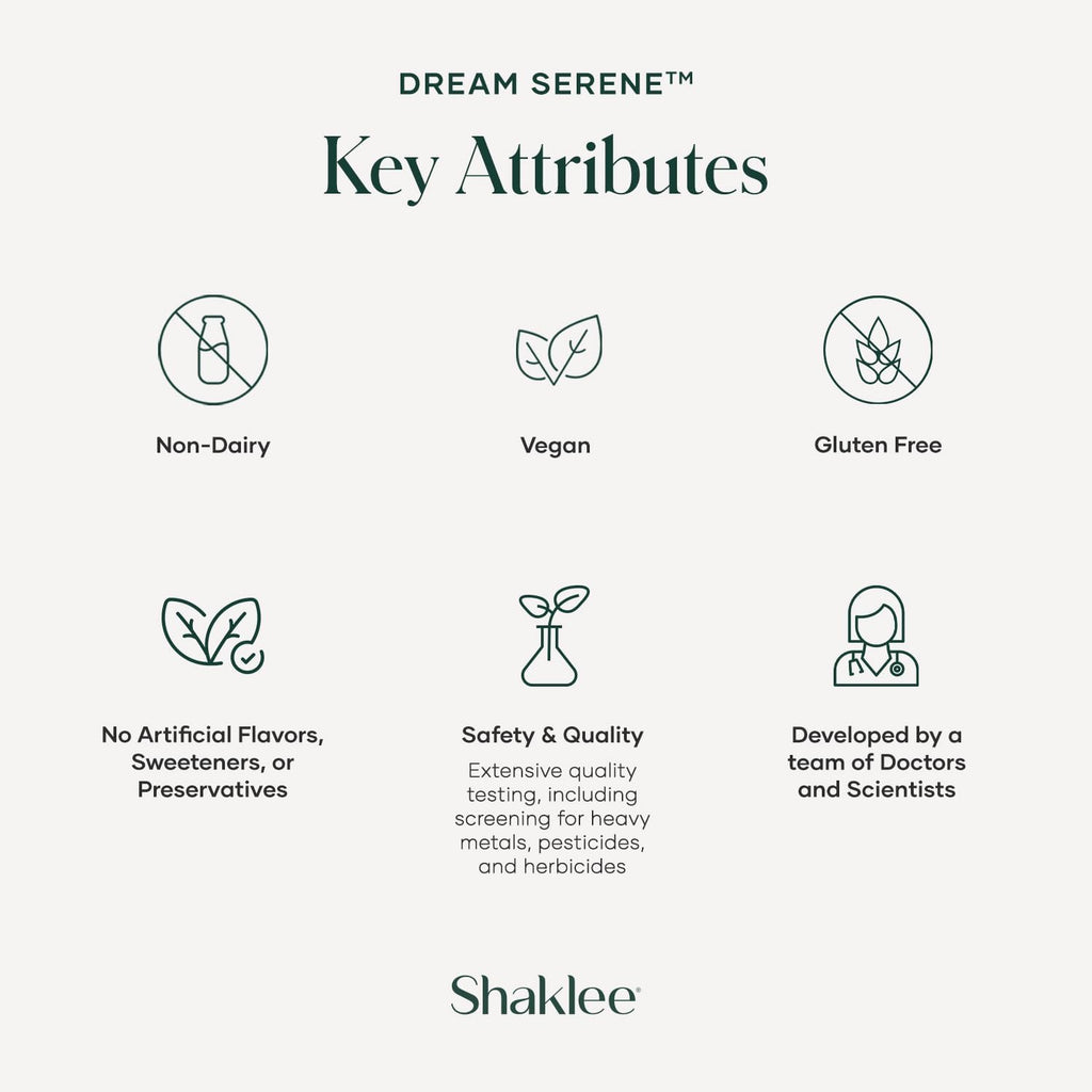 Shaklee - Dream Serene™ Melatonin Sleep Aid - Fall Asleep Faster, Wake Up Refreshed - with Melatonin, Valerian, Lemon Balm, L-Theanine - for Ultimate Beauty Sleep - 30 Softgels