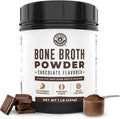 16oz Chocolate Bone Broth Protein Powder From Grass Fed Beef - Non-GMO Ingredients, Gut-Friendly, Low Carb Dairy Free Protein Powder - Natural Collagen Source For Joint Support - Keto Friendly