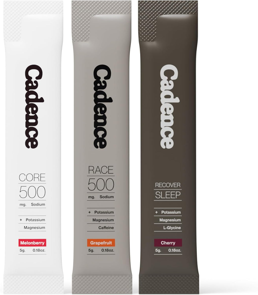 Cadence Sachets Complete Variety Pack - Carton (5g x 30) Science-Backed Hydration | Zero Caffeine | Vegan, Keto & Paleo Friendly | Sodium, Potassium & Magnesium for Performance & Recovery