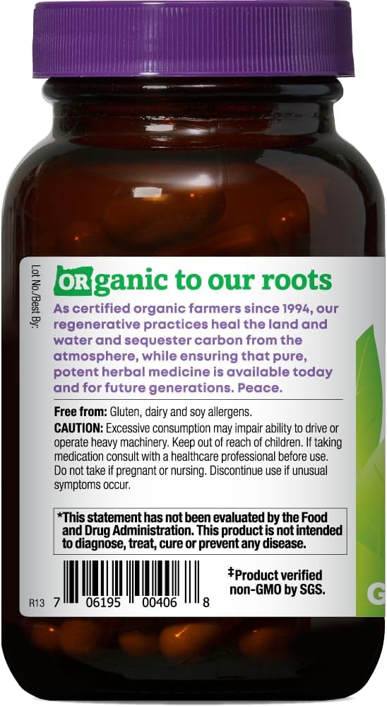 Oregon's Wild Harvest, Certified Organic Lemon Balm, Herbal Supplement Vegan Supplement, 1125 MGS, 90 Count…