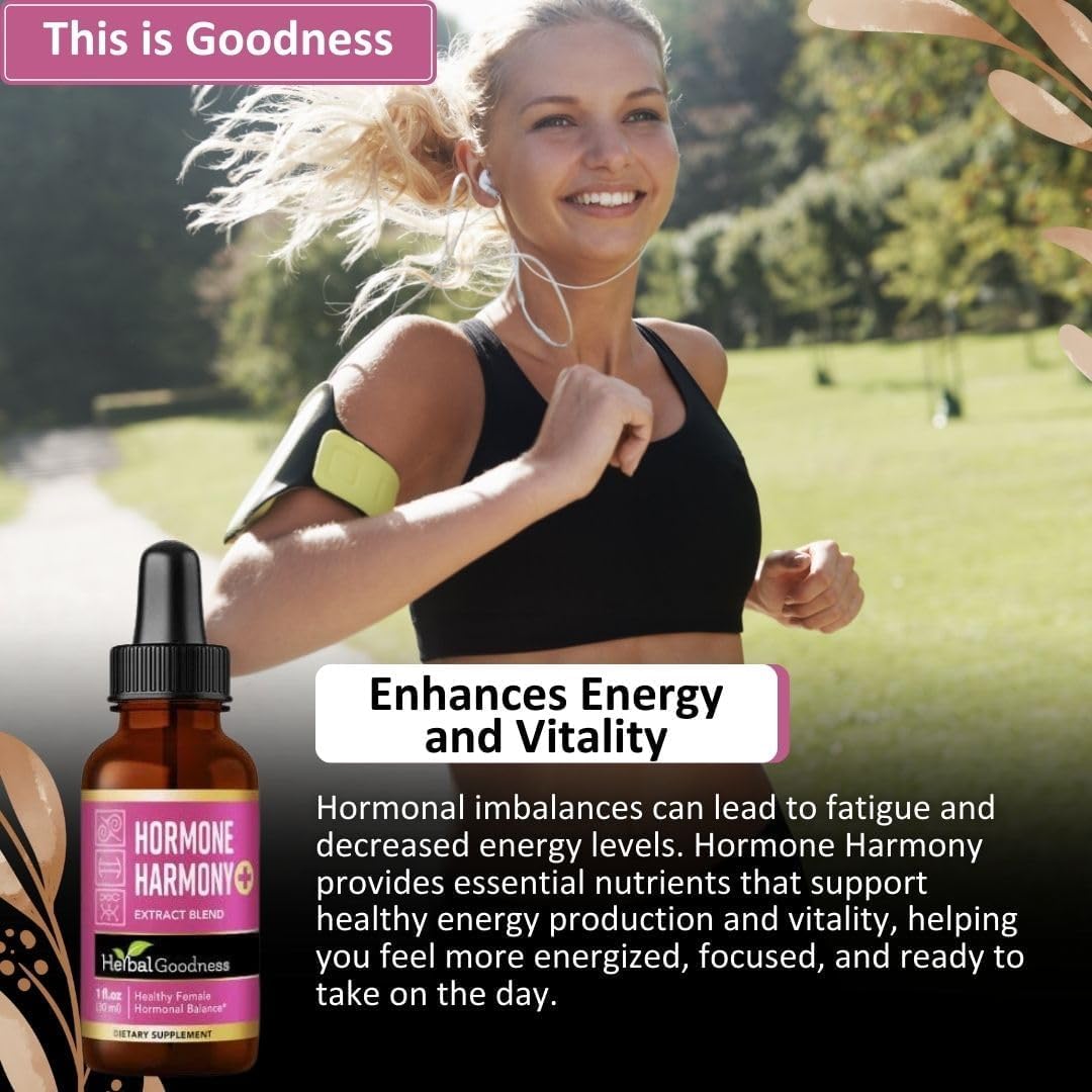 Herbal Goodness Female Support Supplement 1 Fl. oz – Natural Herbal Blend for Women’s Hormonal Health, Energy & Wellness – Adaptogenic Liquid Formula – Non-GMO, Gluten-Free – 1 Bottle
