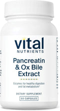 Vital Nutrients Pancreatin & Ox Bile Extract 500mg | Natural Digestive Enzymes for Women & Men | Supports Digestion of Protein, Fat, and Carbohydrates*| Gluten, Dairy & Soy Free | 60 Capsules