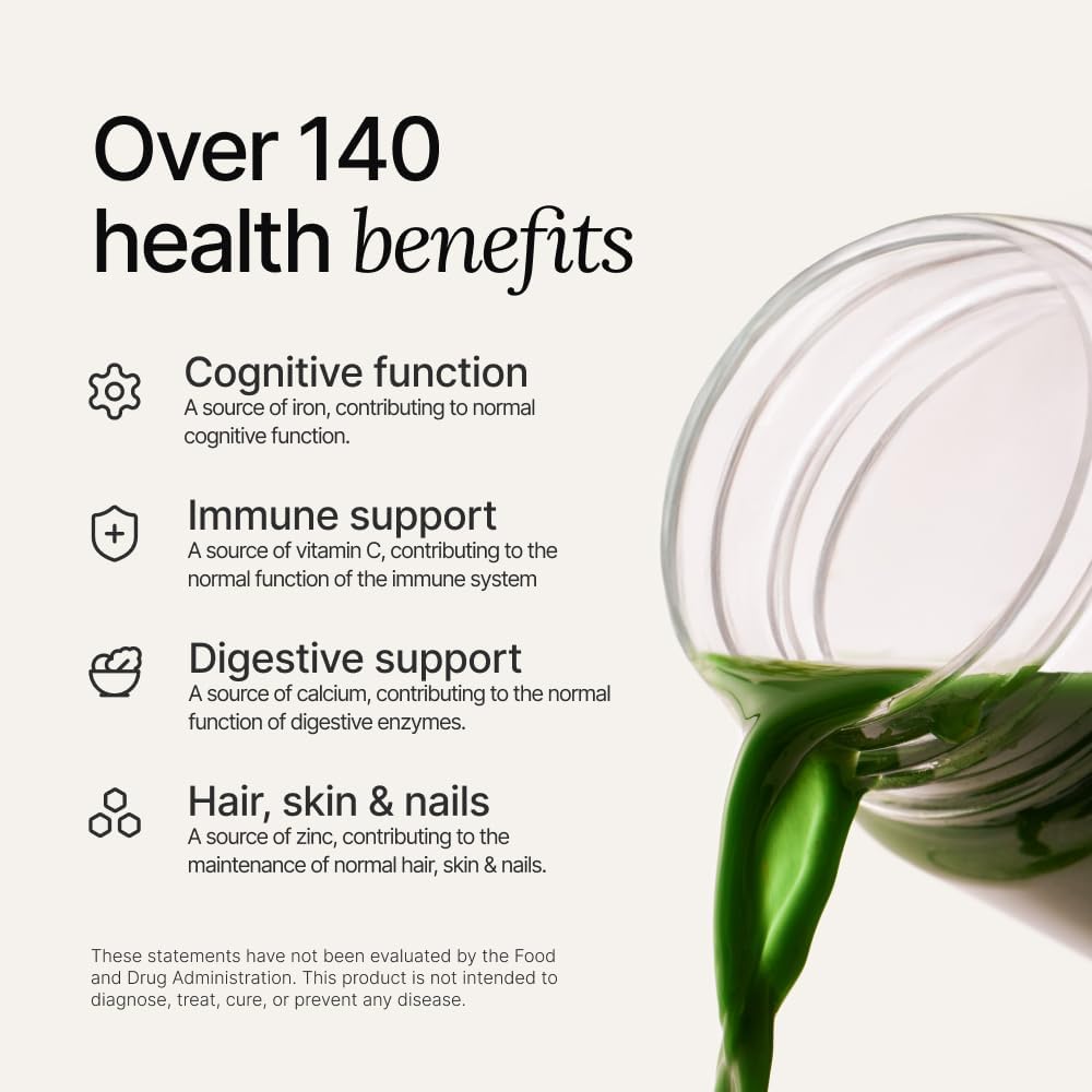 Huel Daily Greens Peach Passionfruit | Superfood Greens Powder | 91 Vitamins, Minerals, and Wholefood-Sourced Ingredients | Adaptogens, Antioxidants, Gut-Friendly Probiotics | 30 Servings