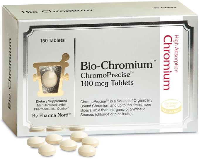 Bio-Chromium 100mcg | 10x Better Absorption | Patented Formula for preventing Cravings | ChromoPrecise Organic Chromium Supplement | Manufactured to Pharmaceutical Standards (150)