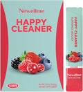 NEWELLME Happy Cleaner Digestive Supplement Powder, Gut Health Drink Mix with Probiotics, Digestive Enzymes & Fiber, Supports Digestion and Bloating, Berry Flavor, 14 Sachets