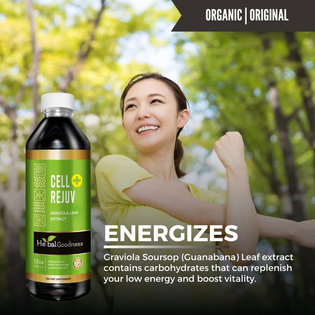 Soursop Extract Organic Cell Renew Graviola Leaf Extract 12oz – 15X Natural Soursop Juice Concentrate, Promotes Cell Regeneration, Immunity Boost, Sleep Support - Kosher Certified - Made in USA