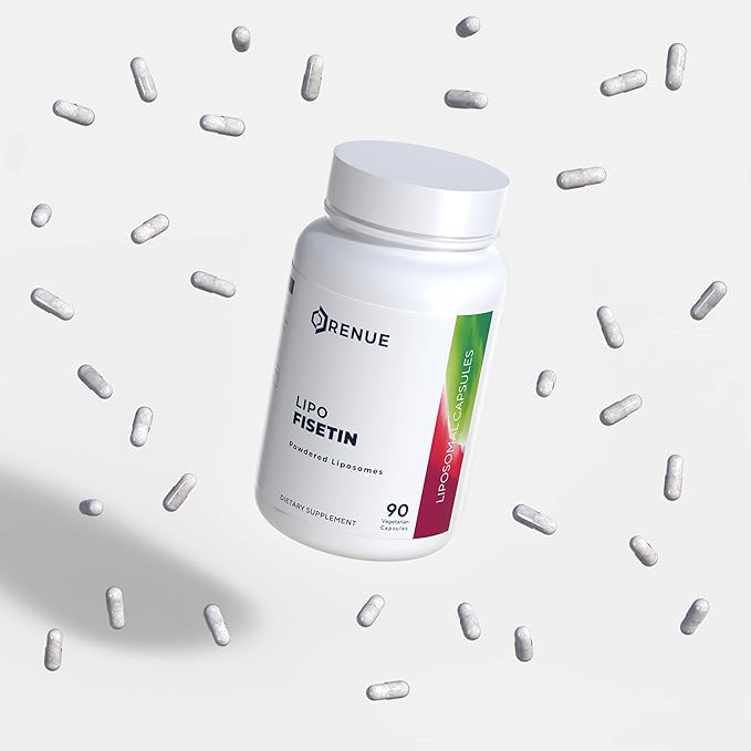 Renue By Science Fisetin | 90 Liposomal Fisetin Supplements - 150mg Fisetin per Serving | Senolytic Supplements | Bioavailable Formula for Increased Absorption | Non-GMO & Made in The USA