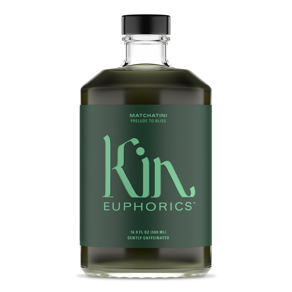 Kin Euphorics Matchatini | Non-Alcoholic Matcha Cocktail | Adaptogens, Nootropics, Botanicals | Vanilla, Maple, Tart Finish | Elevate Mood & Calm Mind | 16.9 fl oz