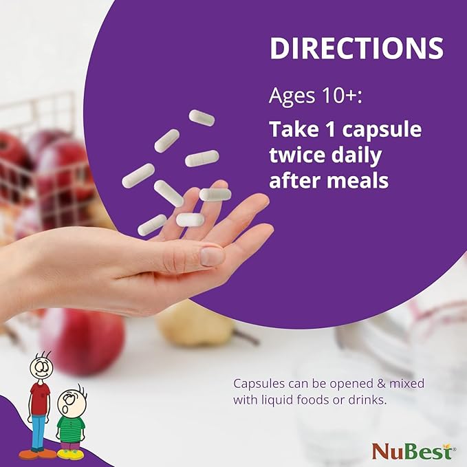 NuBest Tall 10+ Premium Bone Strength Formula, Brain Growth, Immunity and Overall Health for Age 10+ with Calcium, Vitamin D3, Vitamin K2, and Multivitamins | Pack 6