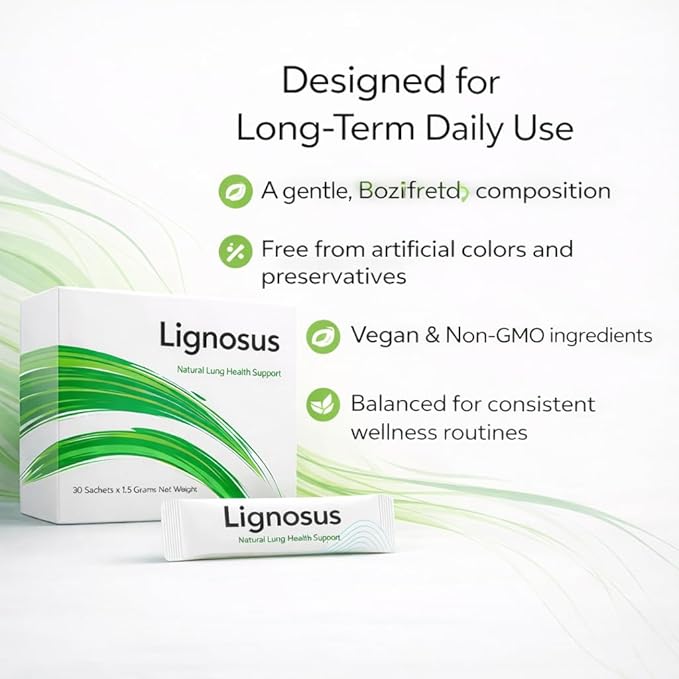 Lignosus Lung Support, Natural Respiratory Health Supplement with Organic Tiger Milk Mushroom, Passion Fruit Extract for Immune Support, Detox & Respiratory Support, Non-GMO, Vegan | 30 Sachets (1)