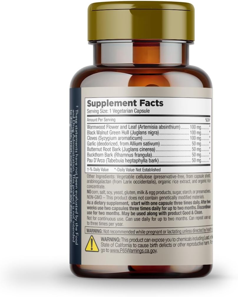 Mt. Angel Vitamins - para Response | Intestinal Health Support, Digestive Aid| Black Walnut Wormwood | Non-GMO, Vegan, 60 Vegetarian Capsules
