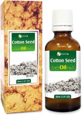 Cotton Seed (Gossypium Herbaceum) Oil Pure & Natural Undiluted Uncut Carrier Oil | Use for Aromatherapy | Therapeutic Grade - 30 ML (1.01 Fl oz)