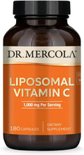 Dr. Mercola Liposomal Vitamin C - Brain, Heart, Eye & Immune Support - Provides 1,000 mg of Bioavailable Vitamin C - Non-GMO, Gluten-Free & Soy-Free - 180 Capsules (90 Servings)