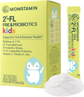 MOMSTAMIN 2'-FL HMO Prebiotics & Probiotics for Kids, 1000mg Human Milk Oligosaccharide 2'-FL Powder, Patented 11 Strains, Healthy Gut Microbiome, Immune & Digestive Supplement, IBS Relief - 30 Sticks