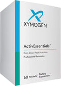 XYMOGEN ActivEssentials Packets - Daily Dose Pack Nutrition with 3 Supplements - ActivNutrients Multivitamin + Mineral Without Iron, Oraxinol, OmegaPure 600 EC Omega-3 Fish Oil (60 Packets)