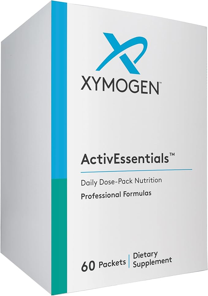 XYMOGEN ActivEssentials Packets - Daily Dose Pack Nutrition with 3 Supplements - ActivNutrients Multivitamin + Mineral Without Iron, Oraxinol, OmegaPure 600 EC Omega-3 Fish Oil (60 Packets)