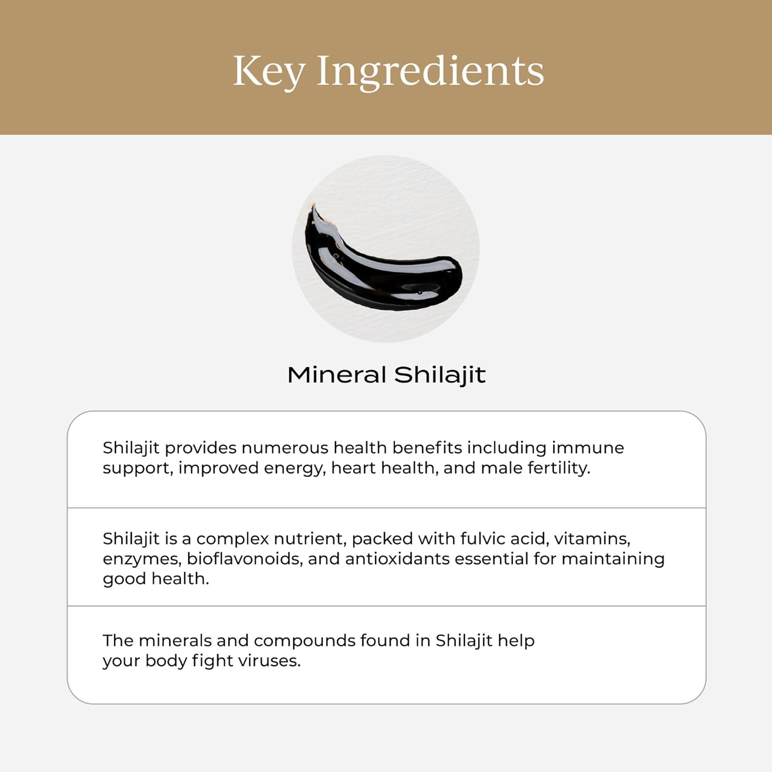 CYMBIOTIKA Pure Himalayan Shilajit Resin 500mg - 84+ Trace Minerals, High Potency with Elemental Gold & Fulvic Acid - for Energy, Focus, Immune & Digestive Support - Authentic Shilajit Resin