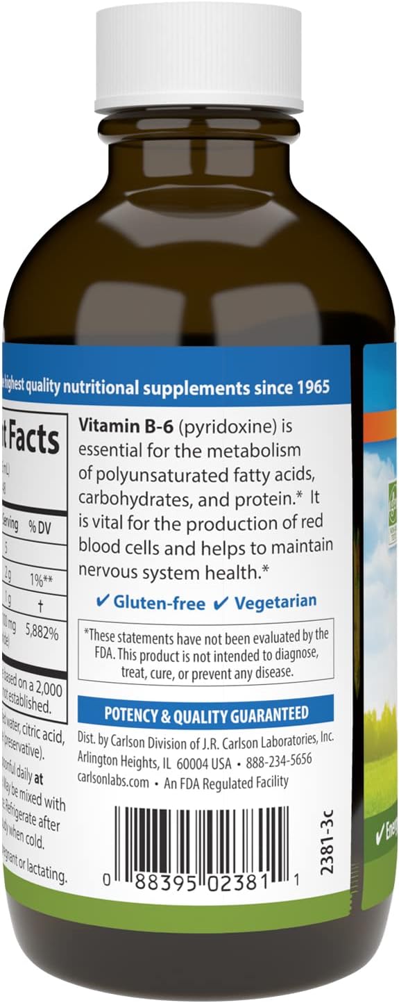 Carlson Labs Vitamin B-6 Liquid, 4 oz