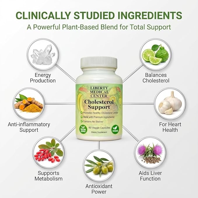 Cholesterol Formula by Dr. Rodney Malisos – Cholesterol Lowering Supplements for Heart & Liver Support with Bergamot, Berberine Garlic, Milk Thistle, Olive Leaf – 60 Capsules, 30 Days Supply