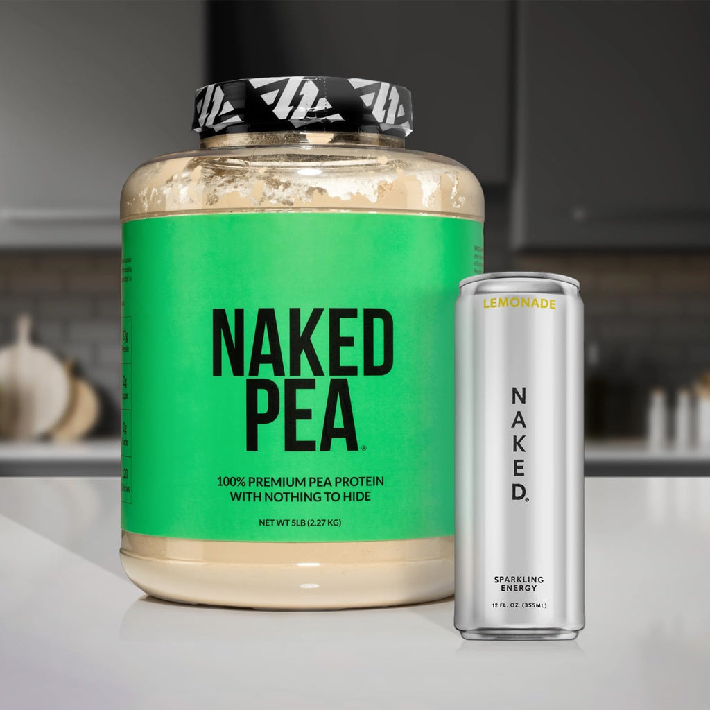 NAKED Pea - Chocolate Peanut Butter Protein from US & Canadian Farms, Organic Cocoa, Organic Coconut Sugar - No GMO, No Soy, and Gluten Free, Aid Growth and Recovery - 52 Servings