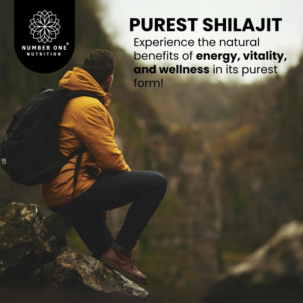 Pure Himalayan Shilajit Supplement for Men and Women, [40,000MG, Max Strength] Contains 50% Fulvic Acid with Over 85 Trace Minerals to Support Energy, Brain and Immunity, 120 Veg Caps