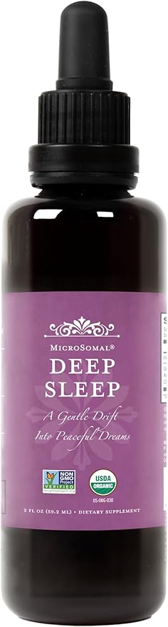 Deep Sleep – Organic Sleep Support Drops for Restful Nights & Relaxation – Non-Melatonin Herbal Blend with Valerian, Ashwagandha, Tulsi & Chamomile – 2 fl oz