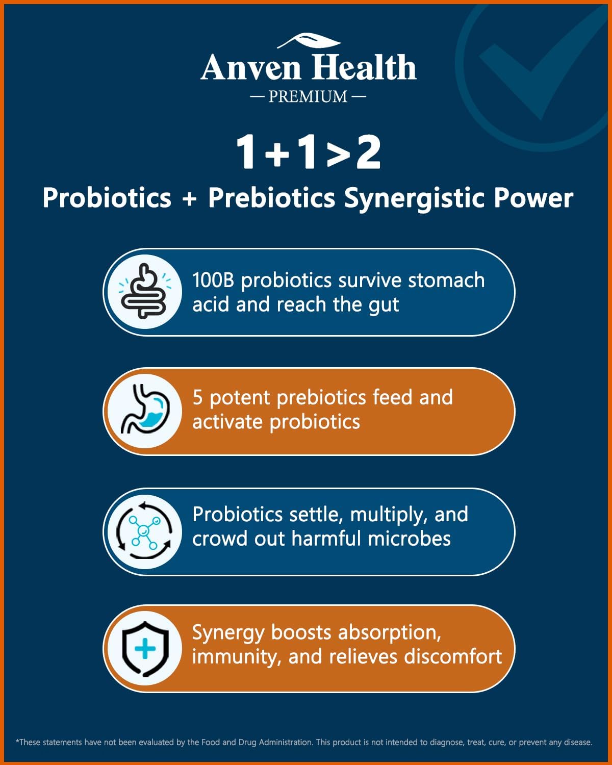 100 Billion Probiotics for Men and Women 27 Strains 5 Organic Prebiotics for Gut Digestive & Immune Health, Supports Diarrhea Gas Bloating, Non-GMO, Zero Fillers – Made in USA丨60 Caps
