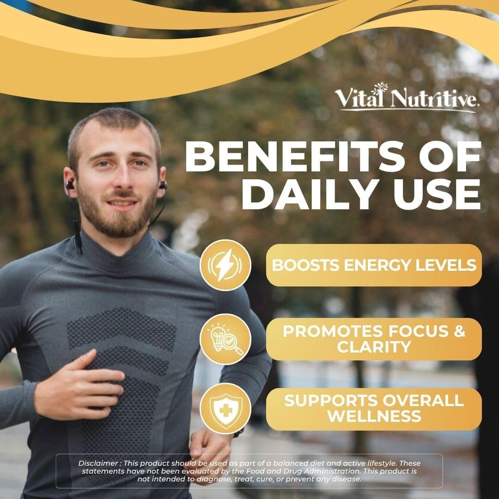 Vital Nitric Oxide Supplements for Men - Workout Booster Supplement for Men - Nitrous Oxide Boost Blood Flow, Blood Pressure, Energy & Workout Performance with L Arginine L Citruline-30 Days Supply