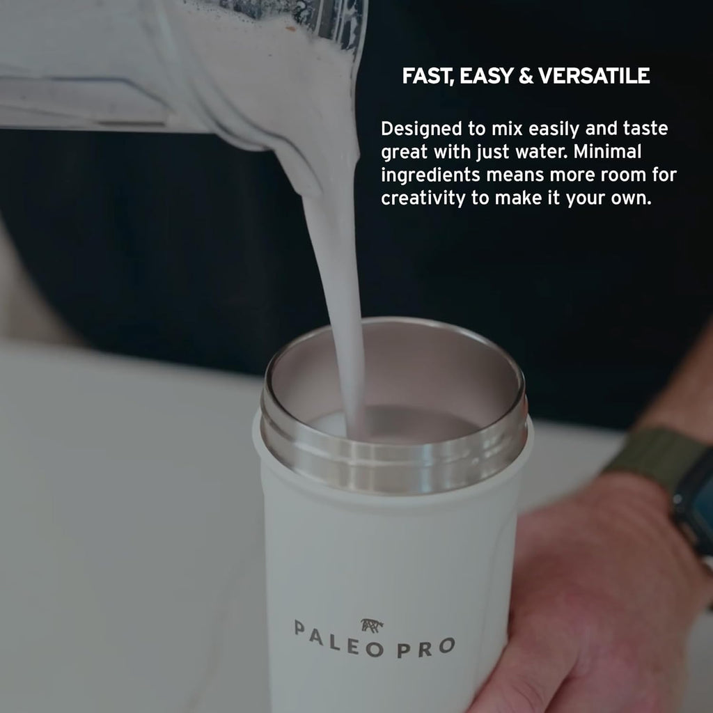 Paleo Pro Beef Protein Powder - Grass Fed Protein Powder Isolate - Pure Animal Based Pastured & Cage-Free | Dairy & Gluten Free, Natural and Clean Proteins for Paleo & Keto - 15 Days Supply (Cacao)