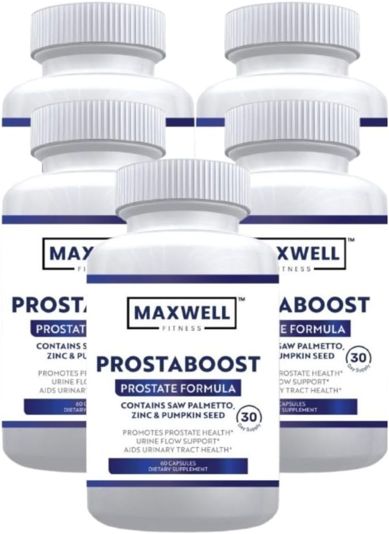 PureProsta Boost Prostate Support Supplement with Saw Palmetto, Zinc, Pumpkin Seed Herbal Blend Promotes Prostate Health, Urine Flow Support, and Urinary Tract Health - 300 Capsules