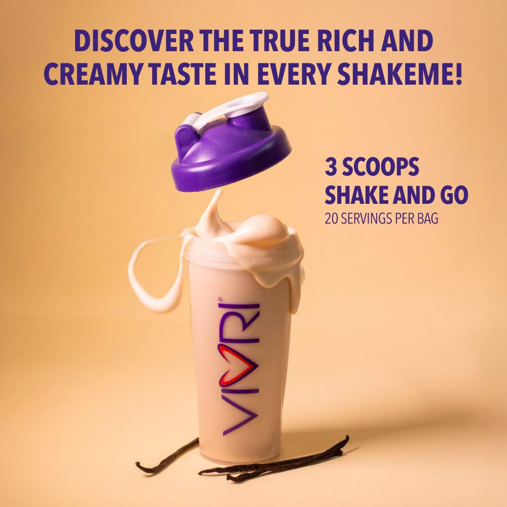 VIVRI ShakeMe! Meal Replacement | 10 Servings | 22g Triple Premium Protein, 45 Nutrients & 8 Superfoods | Supports Weight Loss, Full-Body Health, Energy & GLP-1 Treatments. (Caramel Macchiato)