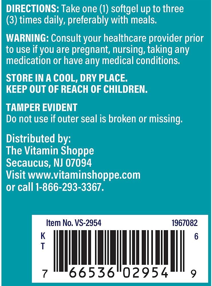 The Vitamin Shoppe Evening Primrose Oil 500MG, Natural Source of GLA (Gammia Linolenic Acid), Supplement for Women's Health & Hormonal Balance (120 Softgels)