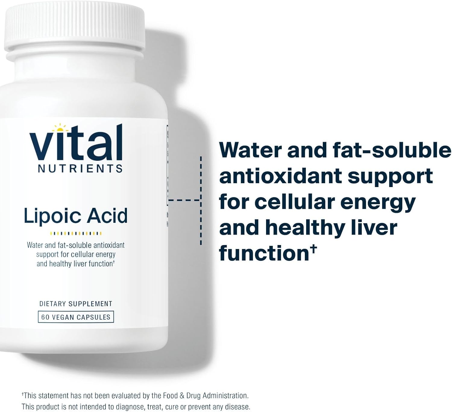 Vital Nutrients Lipoic Acid | 300mg Alpha-Lipoic Acid Antioxidant | ALA Supplement for Healthy Metabolism and Energy | Gluten, Dairy, Soy Free | Non-GMO | 60 Capsules