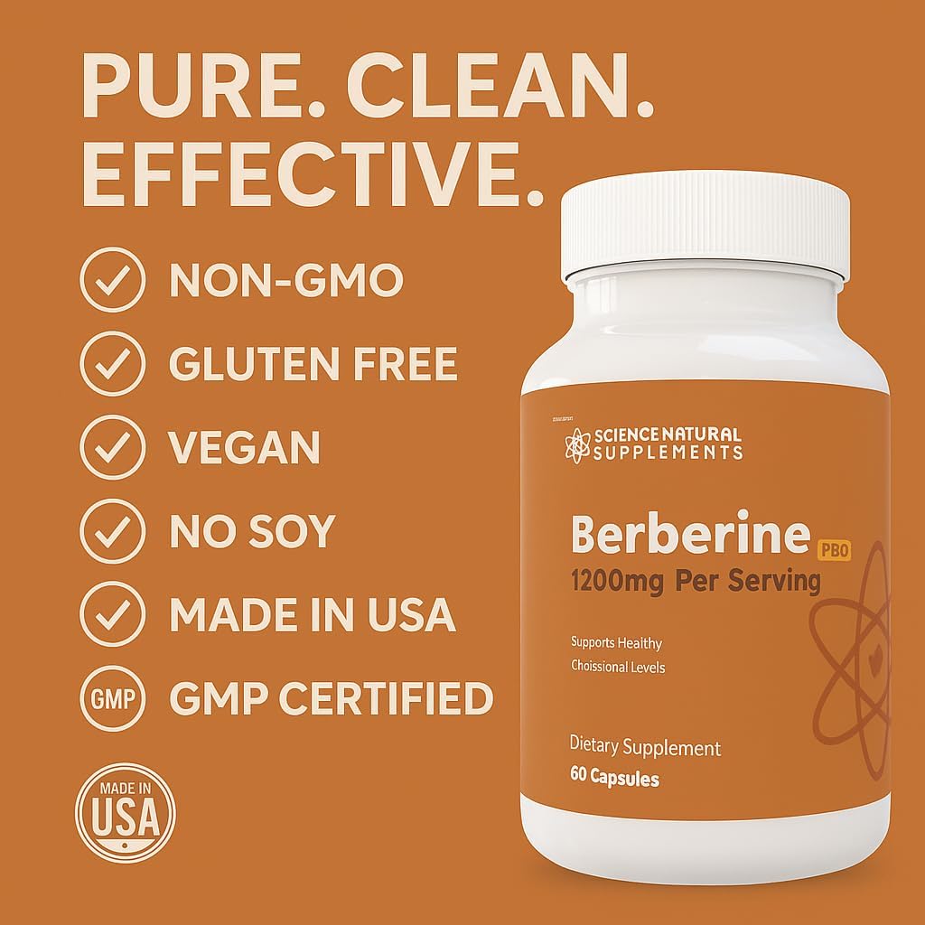 Berberine Pro, Science Natural Supplements, 60 Capsules, Blood and Cholesterol Support (2)