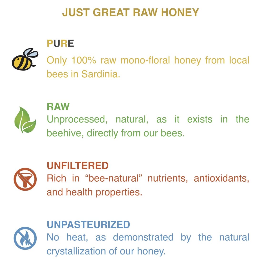 WellEatable Eucalyptus Organic Raw Honey from Eucalyptus Flowers, Artisanal Complex Balsamic Honey from Sardinia, Italy - 4 x (250gr) 8.81 Ounce (Pack of 4)